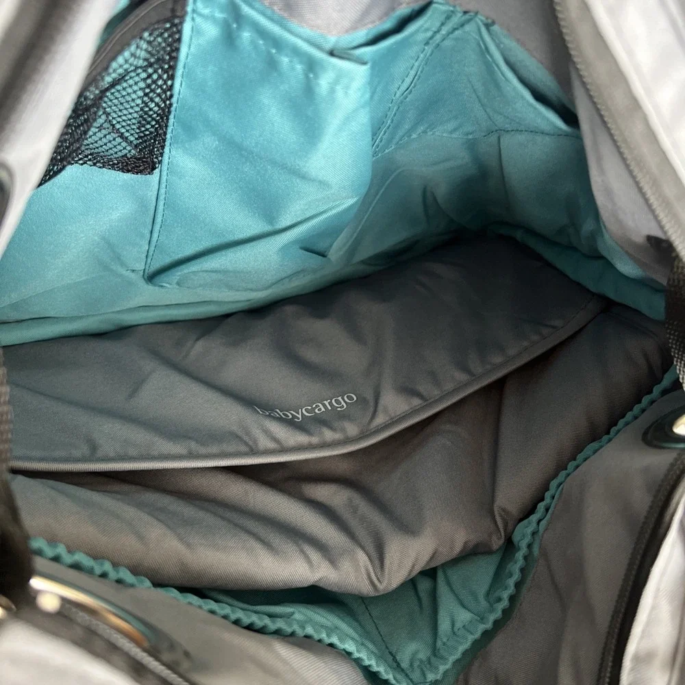 Babycargo Stroller Diaper Bag with Changing Pad Large Size Light Travel Gray EUC